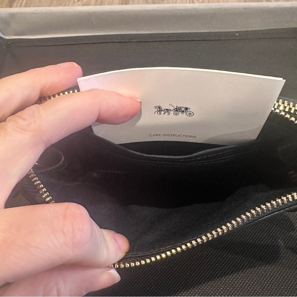 Coach Brown Double Zip Signature Wristlet - Picture 13 of 14